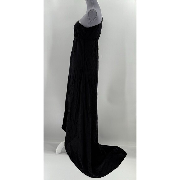 TUCKER Graceful Elegance Black One-Shoulder Long Sleeve Maxi Dress SIZE SMALL - Picture 4 of 14